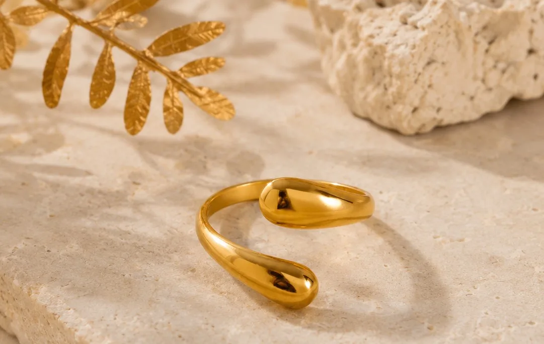 Dual Teardrop Open Bypass Ring