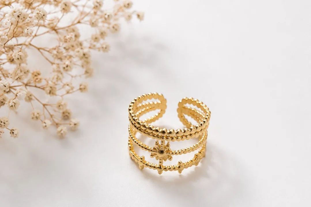 Starlight Etched Micro CZ Ring