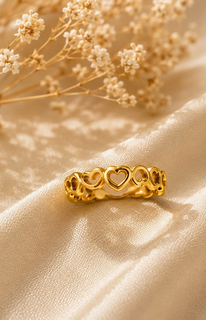 Sweet Solid Heart Ring